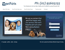 Tablet Screenshot of petvets.com.au